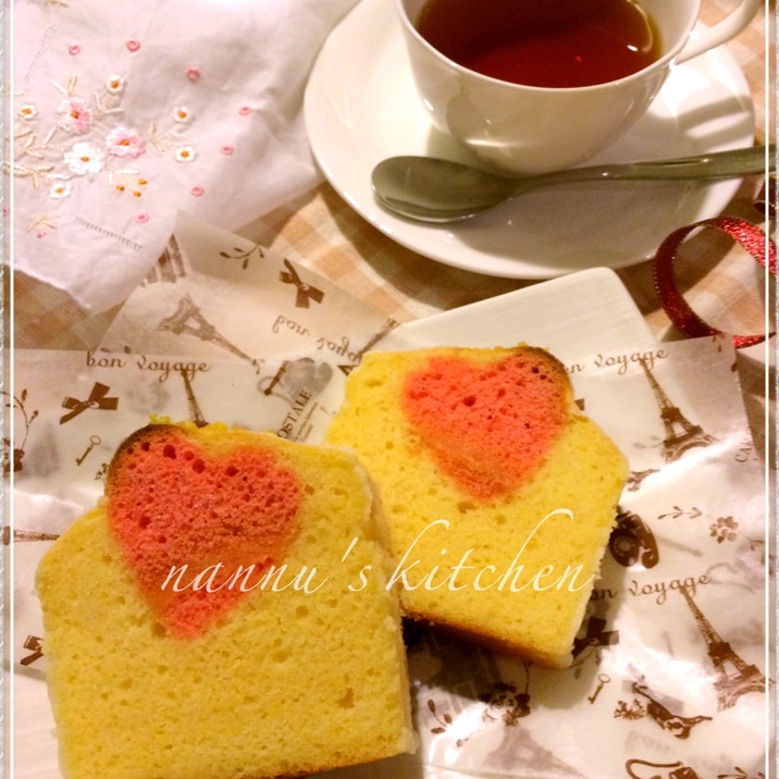 甘酸っぱい♥バレンタインに隠しハートパウンドケーキ